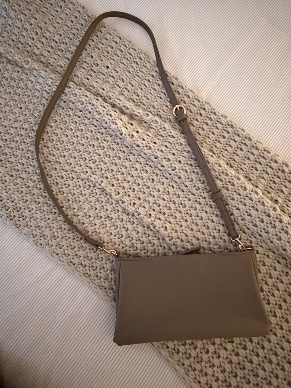 Universal Thread Taupe Crossbody Bag with Adjustable Strap